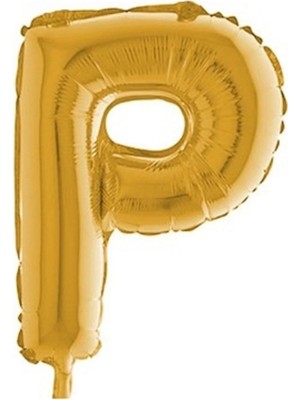 Pazariz Harf Folyo Balon P Harfi Büyük Boy Balon Altın Sarısı /dore 100CM
