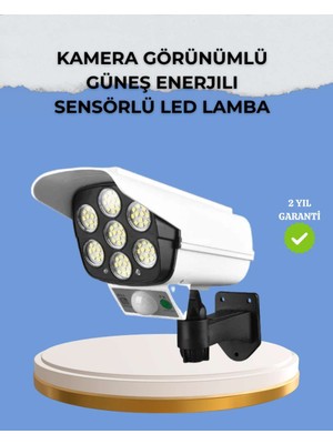 Bin1çeşit Kamera Görünümlü Solar LED Lamba Hareket Sensörlü Uzaktan Kumandalı Bahçe Duvar Aydınlatması