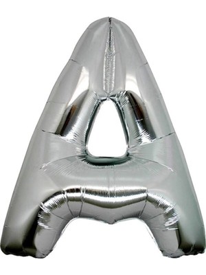 Pazariz Harf Folyo Balon A Harfi Büyük Boy Balon Gümüş/gri 100CM