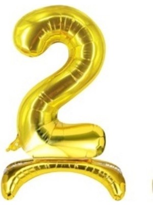 Pazariz Balon 2 Rakamı Ayaklı Folyo Balon