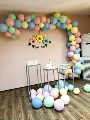 Pazariz Unicorn Konsept Makaron Balon ve Zincir Balon Aparatı 100 Adet
