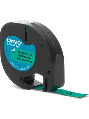 Dymo S0721640 Letratag Plastik Şerit ( 12 mm x 4 mt ) , Yeşil (59425 ) 91204