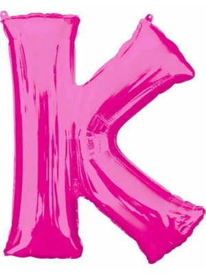 Pazariz 1 Metre Pembe K Harfi Folyo Harf Balon Pembe Folyo Balon K Harf Balon Uygun Folyo