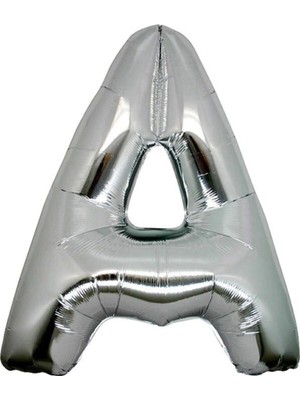 Pazariz Harf Folyo Balon A Harfi Büyük Boy Balon Gümüş/gri 100CM