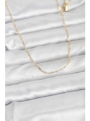 Bin1çeşit Şık 60 cm Zincirli Kadın Kolye - Altın Renkli