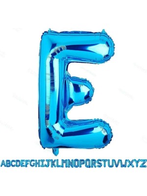 Pazariz 1 Metre Mavi E Harfi Folyo Harf Balon Mavi E Harf Folyo Balon E Harf Balon Günlere Özel