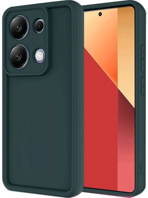 Hubrendy Mep Xiaomi Redmi Note 13 Pro 4g Kılıf Viera Silikon - Koyu Yeşil