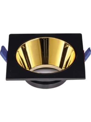 Ack Siyah Kare Çerçeve / Rose Gold Reflektör Siva Alti Spotlight Metal Gövde AH03-08021