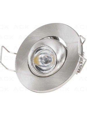 Ack 3W Mat Krom 6500K Siva Alti LED Spotlight AH06-00334