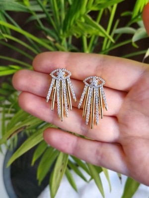 Regina Accessories Vip Zirkon Taş Detaylı Küpe
