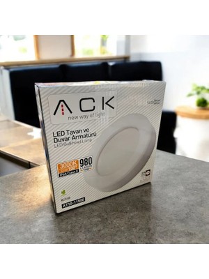 Ack 15W Beyaz 3000K IP65 LED Tavan ve Duvar Armatürü AT10-11500