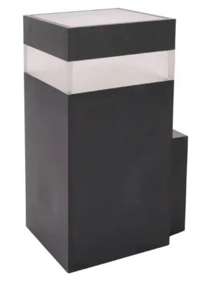 Ack 9W LED Duvar Armatürü / Siyah / Kare / 6500-4000-3000K Butonlu Renk Seçenegi AT16-10991