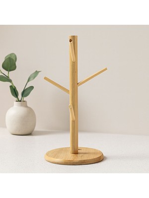 Adalı Store Bambu Ahşap Bardak ve Fincan Askısı 35X60 cm