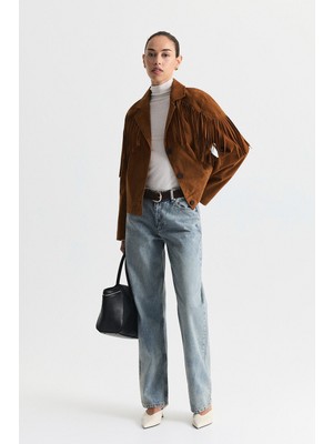 Antioch Yüksek Bel Straight Fit Jean