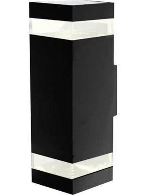 Ack 18W LED Duvar Armatürü / Siyah / Kare / 6500-4000-3000K Butonlu Renk Seçenegi AT16-11891