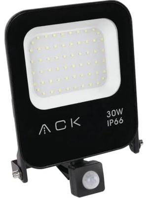 Ack 30W Siyah 6500K Sensörlü LED Projektör AT62-23032