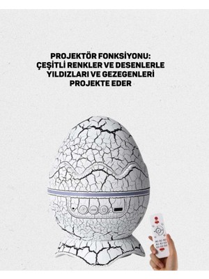 Bin1çeşit Sihirli Gece Lambası Dinozor Yumurtası 14 Renkli Işık