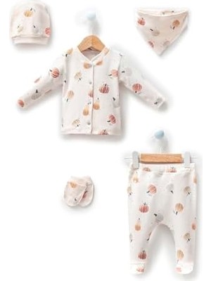 Str Store %100 Pamuk Hastane Çıkışı Balkabağı 5li Set
