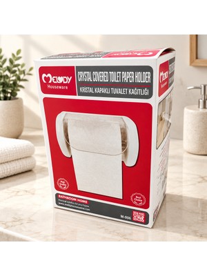 Str Store Kristal Kapaklı Wc Kağıtlığı