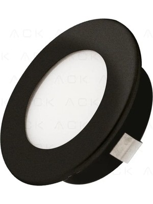 Ack 2,5W Siyah 6500K Siva Alti LED Spotlight AH07-01230