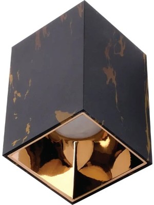 Ack Sivaüstü Dekoratif Armatür  74X110MM  Parlak Altin  Reflektör Siyah Mermer Kasa AH12-07564