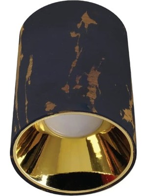 Ack Sivaüstü Dekoratif Armatür Ø80MMX110MM Siyah Reflektör Siyah Memer Kasa AH12-08514