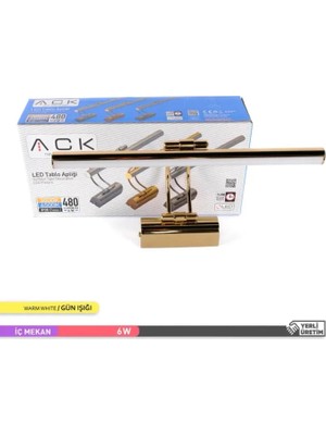 Ack 6W Gold 3000K LED Tablo Apligi AH10-00107