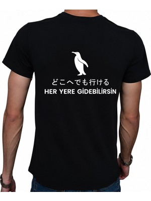 Beyaz Penguen Her Yere Gidebilirsin T-Shirt