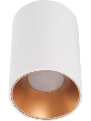 Ack Sivaüstü Dekoratif Armatür Ø80MMX110MM Parlak Gül Reflektör Beyaz Kasa AH12-08570