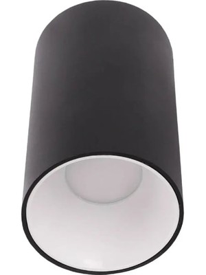 Ack Sivaüstü Dekoratif Armatür Ø80MMX110MM  Parlak Gül  Reflektör Siyah Kasa AH12-08571