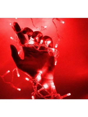 Ack 2X2M 220V Kirmizi LED Isikli Perde AS90-00504