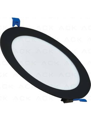 Ack 9W Siyah 4000K Siva Alti Yuvarlak LED Panel AP01-00911