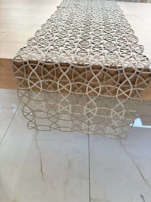 Bin1çeşit Salon Takımı Angles Çeyizlik Kapi Runner Set 5 Parça Işlemeli Ranır Masa Sehpa Konsol Örtüsü
