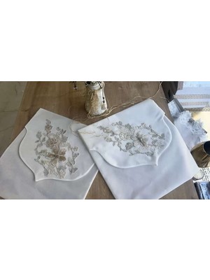 Bin1çeşit Fransız Güpürlü Zarf Bohça 50X50 cm Nişan Bohçası Söz Bohçası 3 Boyutlu Tekli Bohça