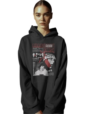 Sevbano Billie Eilish Şarkıcı Ön Baskılı Unisex Oversize Premium Hoodie