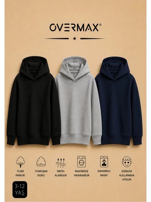 Overmax Çocuk 3'lü Sweatshirt Takımı – 3-12 Yaş