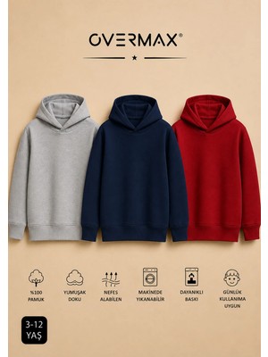 Overmax Çocuk 3'lü Sweatshirt Takımı – 3-12 Yaş