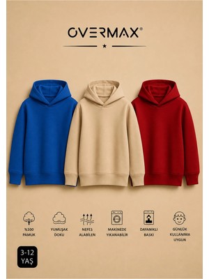Overmax Çocuk 3'lü Sweatshirt Takımı – 3-12 Yaş