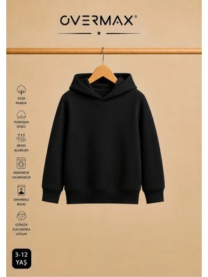 Overmax Premium Çocuk Kapüşonlu Sweatshirt | 3-12 Yaş