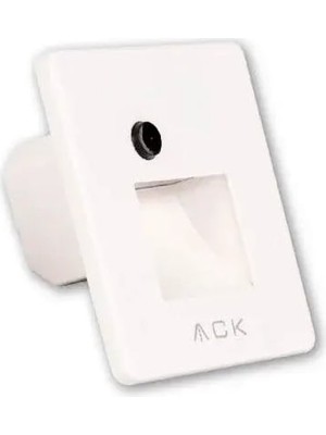 Ack AH07-01690 Sensörlü Merdiven Armatürü Cct Beyaz  Yuvarlak Kare  Çerçeve