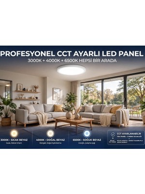 Ack AP03-01890 18W Beyaz Cct Siva Üstü Yuvarlak LED Panel