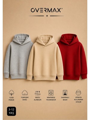 Overmax Çocuk 3'lü Sweatshirt Takımı – 3-12 Yaş