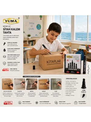 Str Store 12 Adet Siyah Tahta Kalem Kesik Uç 3mm