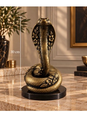 Hancıoğlu Çiftliği Dekoratif Yılan Biblosu Gold-Siyah 30 cm