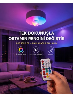 Str Store Kumanda Destekli Çok Renkli Akıllı LED Ampul Yeni Nesil