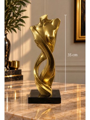 Hancıoğlu Çiftliği Zarafet – Gold Dekoratif Heykel 35 cm