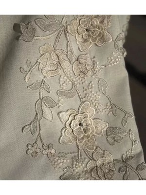 Bin1çeşit Simella Altın Simli 50X140 cm Işlemeli Masa Runneri Şık Masa Dekoru