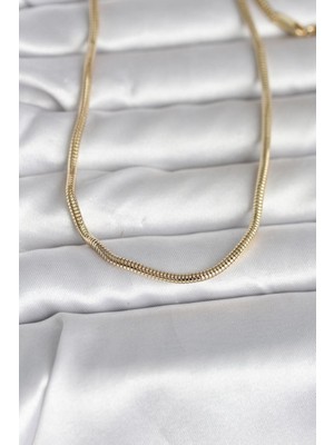 Bin1çeşit cm 14K Renk Yılan Zincir Model 60 cm Kadın Kolye