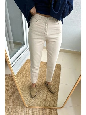 Beeke Layal Monera Mom Boyfriend Jeans Denim Kot Pantolon
