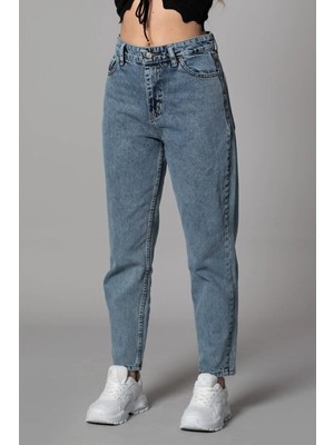 Beeke Lilly Kadın Mavi Power Likralı Jean